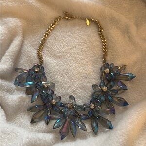 Elegant Blue Crystal Necklace